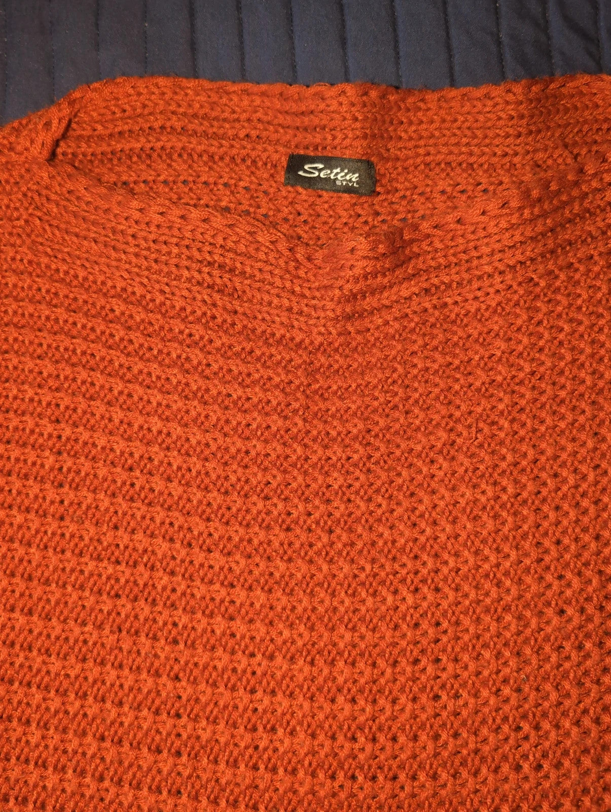 women's set in style orange cardigan