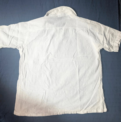 100% cotton natural collection string white shirt