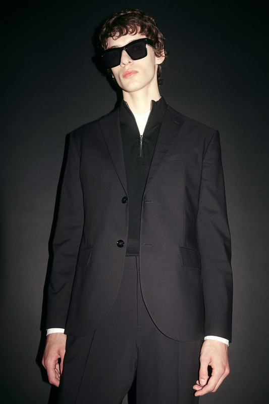 H&M men's black suit jacket